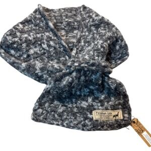 Peruvian Link 100% Alpaca TRENZA MARSHMALLOW Scarf Grey Speckled Pull Through‎